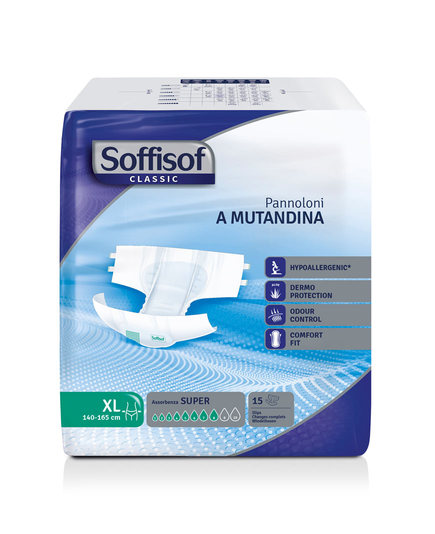 Soffisof classic pannolino mutandina super xl 15 pezzi