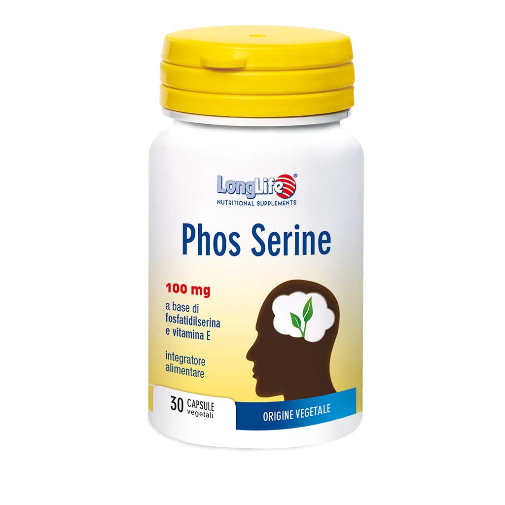 Long Life Phos Serine Integratore Fosfatidilserina 30 Capsule