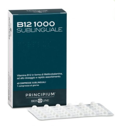 Principium B12 1000 Sublinguale Integratore di Vitamina B12 60 Compresse