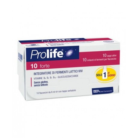 Prolife 10 Forte Integratore Fermenti Lattici Vivi 10 Flaconcini