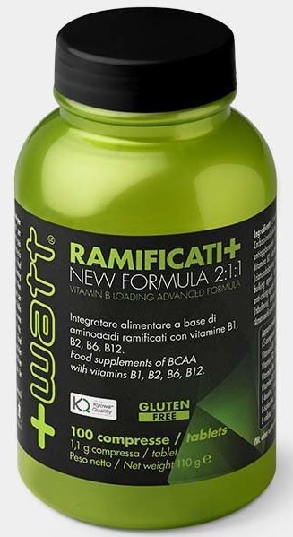 +Watt Ramificati+ New Formula 2:1:1 Aminoacidi + Vitamine B, 100 Compresse