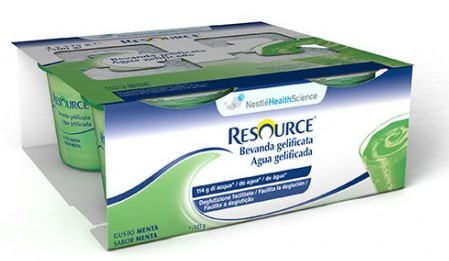 Resource Aqua+ Menta Bevanda Gelificata 4x125 ml