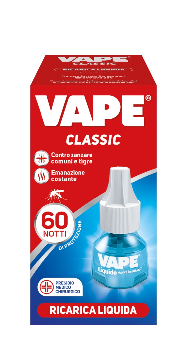 Vape Ricarica Liquida Classic 60 Notti Insetticida 1 Pezzo