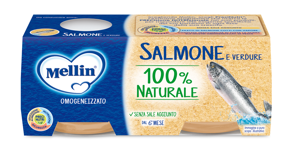 Mellin Omogeneizzato di Salmone 2 x 80 g