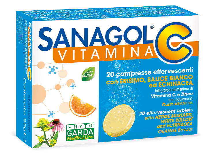 Sanagol C Integratore Vitamina C 20 Compresse Effervescenti
