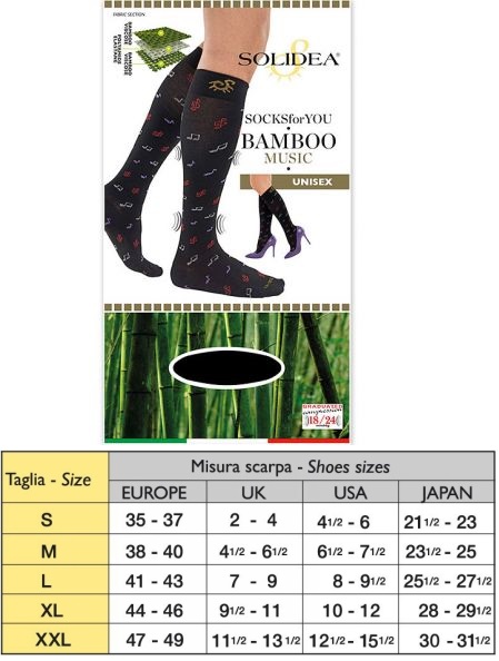 SOCKS FY Bamboo Music Blu 4-L