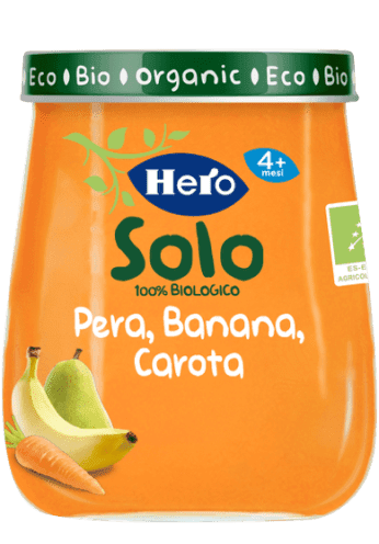 Hero Baby Omogeneizzato Pera Banana E Carota 100% Bio 120 g