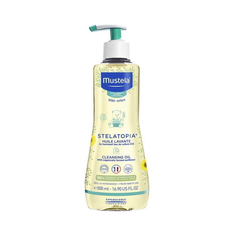 Mustela Stelatopia Olio Bagno Per Bambino Nutriente Pelle Secca 500 ml