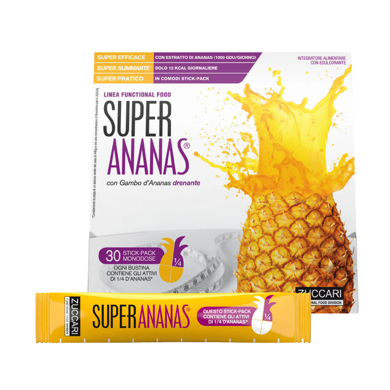 Zuccari Super Ananas Integratore Drenante 30 Stick-Pack