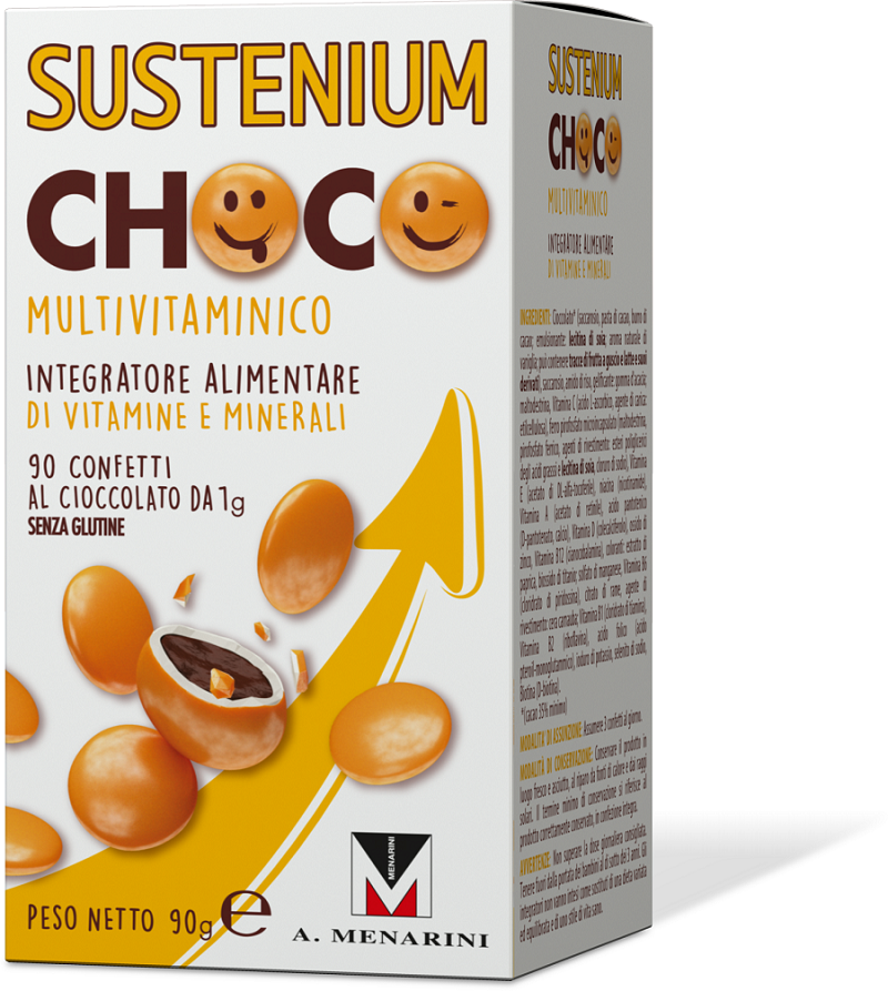 Sustenium Choco Integratore di Vitamine e Minerali Bambini 4+ 90 Confetti