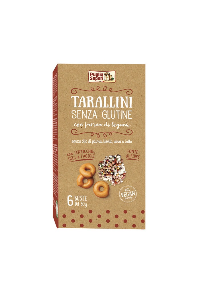 Puglia sapori tarallini con farina di legumi 6 bustine da 30 g