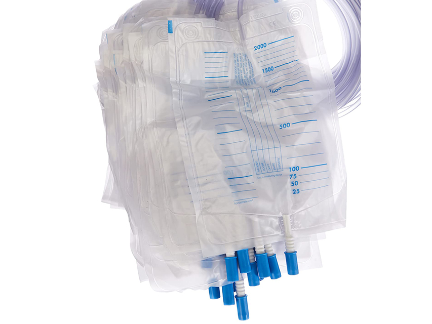 Sacca Urine 2000 Cc - Tubo 130 Cm+Val. Antireflusso (Conf. 30 Pz.)