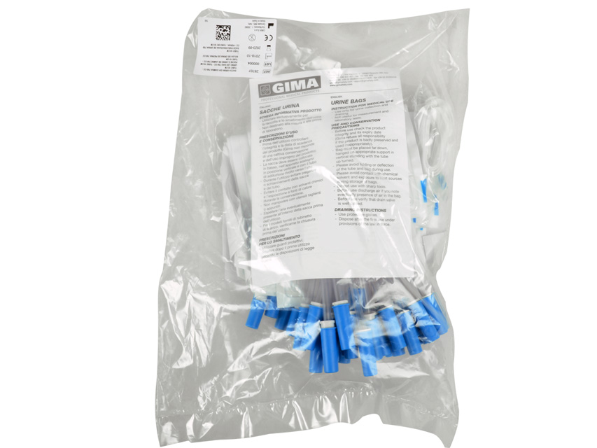 Sacca Urine Da Gamba 750 Cc - Tubo 10 Cm Con Kit Bottoni (Conf. 30 Pz.)