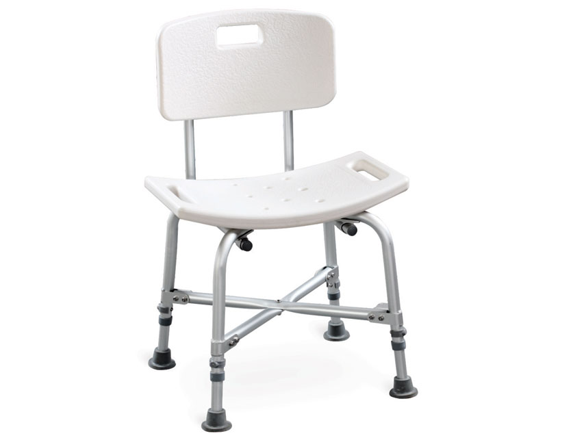 Sedia Da Bagno Rinforzata Con Schienale - Portata 150 Kg