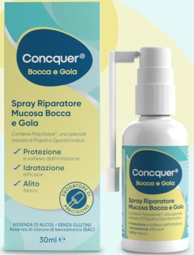 Concquer bocca e gola spray riparatore mucosa 30 ml