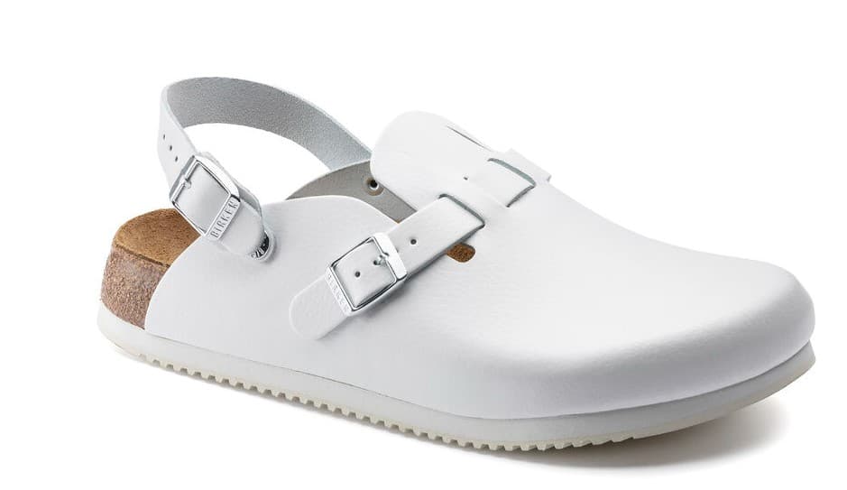 Birkenstock Kay SL, pelle naturale, colore bianco, misura 43