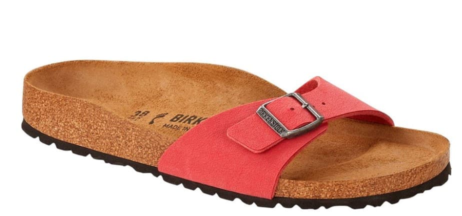 Birkenstock Madrid Birko Flor, colore rosso scarlatto - misura 36