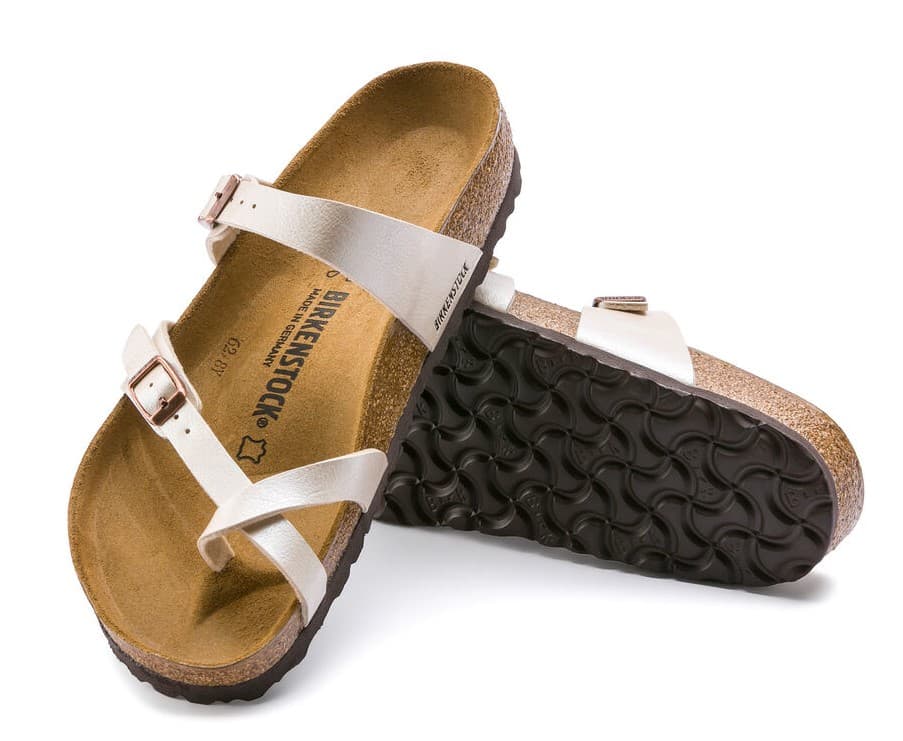 Birkenstock Mayari Briko Flor, colore bianco perlato, misura 41