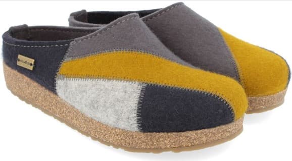 Calzatura Haflinger Patchwork Asphalt Wollfitz - ciabatte numero 37