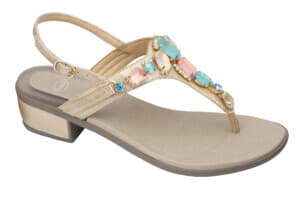 CAPRI FLIP-FLOP SYNTHETIC+JEWELRY W PLATINO 41