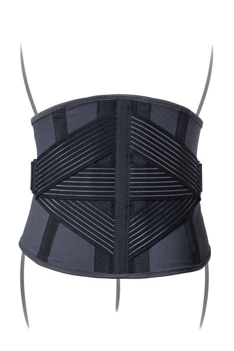 CORSETTO SEMIRIGIDO LOMBOSACRALE TENORTHO LINEA G+ XXL CIRCONFERENZA BACINO 120/130 GRIGIO SCURO ANTRACITE