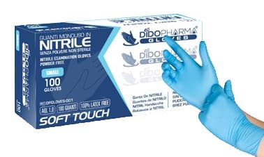 Guanto Da Esplorazione Monouso In Nitrile Azzurro Non Sterile Senza Polvere Pf Ambidestro Polsino Arrotolato Misura Small 100 Pezzi