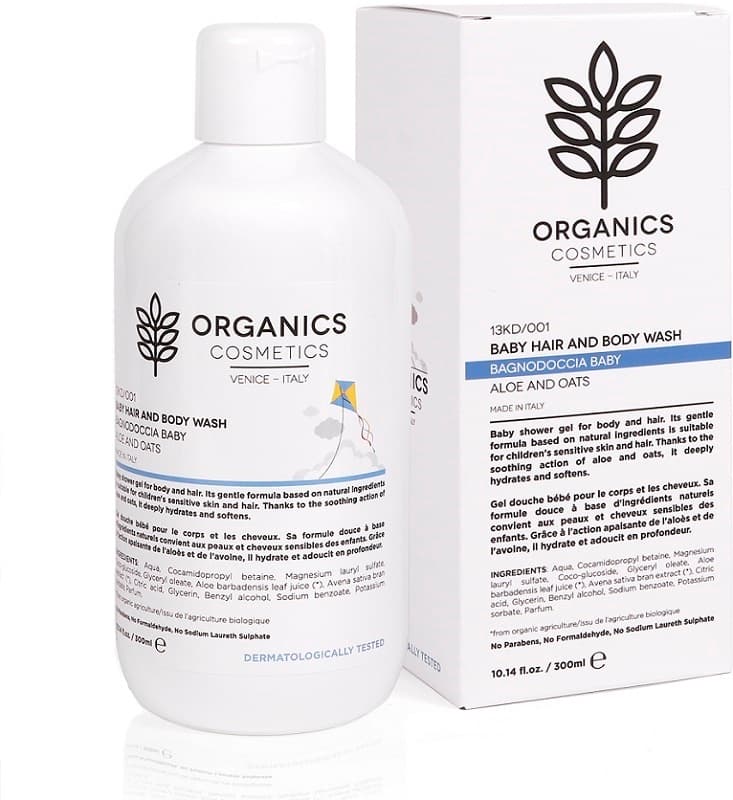 Organics cosmetics baby wash corpo capelli 300 ml