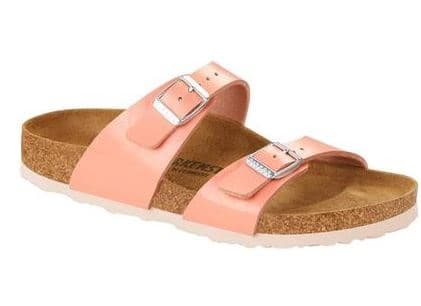 Birkenstock Sydney - sandalo con due cinturini sottili - colore coral peach - misura 38