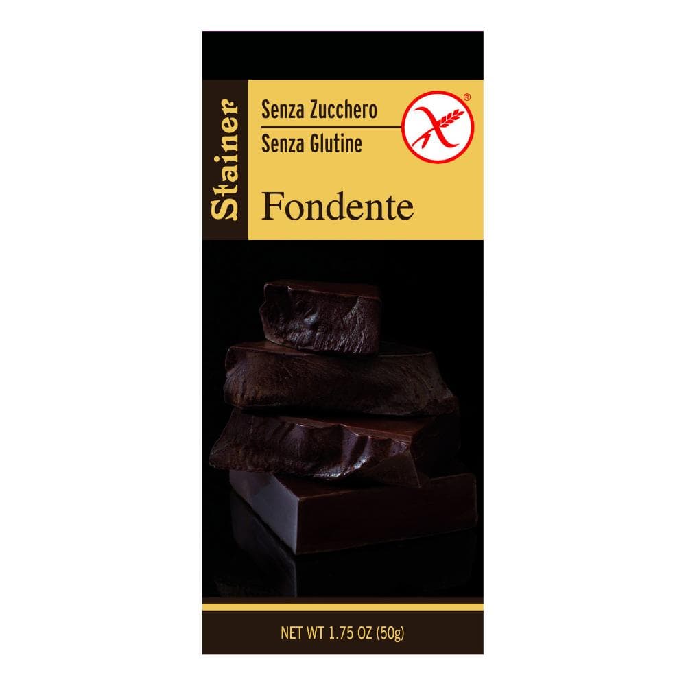 STAINER TAVOLETTA DI CIOCCOLATO FONDENTE SENZA ZUCCHERI E SENZA GLUTINE 50 G