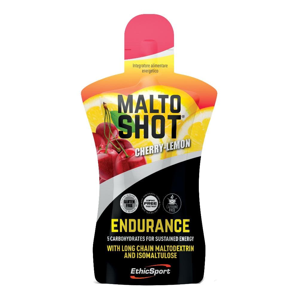EthicSport Maltoshot Endurance Prodotto Energetico Gusto Ciliegia-Limone, 50ml
