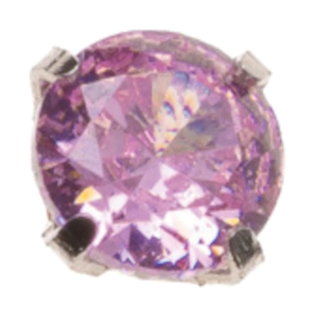 ORECCHINO ZIRCONI TONDO ROSA 3