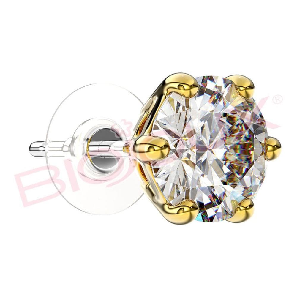 Bjt395 Orecchino Queen Charlotte 6 Mm Gold Plated