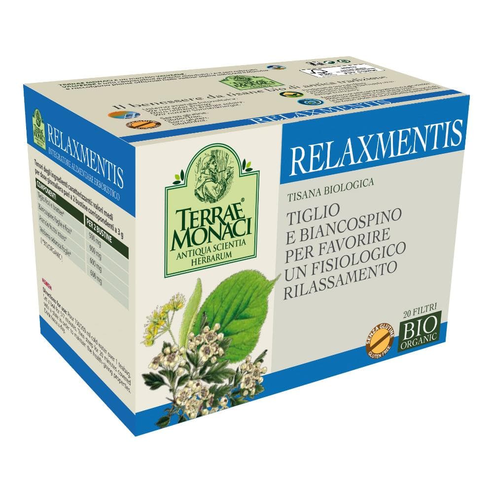 TERRAE MONACI RELAXMENTIS TISANA BIO 20 FILTRI DA 1,5 G