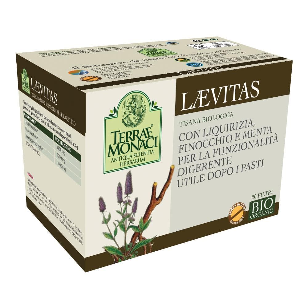 TERRAE MONACI LAEVITAS TISANA BIO 20 FILTRI DA 1,5 G
