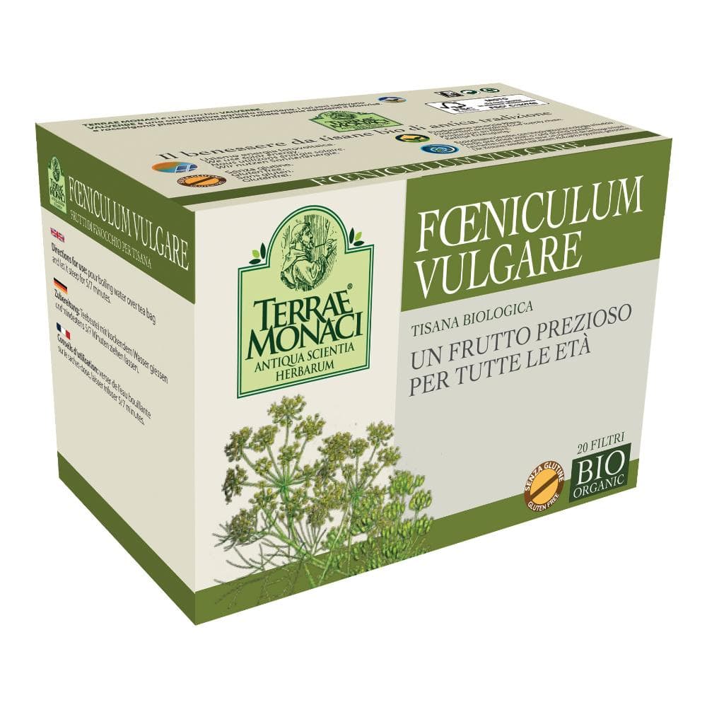 TERRAE MONACI FOENICULUM VULGARIS TISANA BIO 20 FILTRI DA 1,5 G