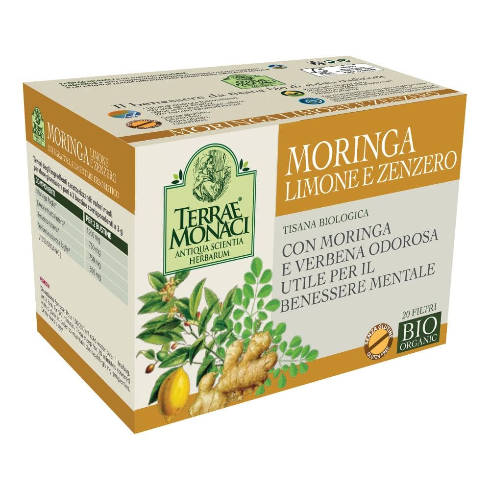 Terrae Monaci Moringa Limone Zenzero Tisana Filtri 1,5 G