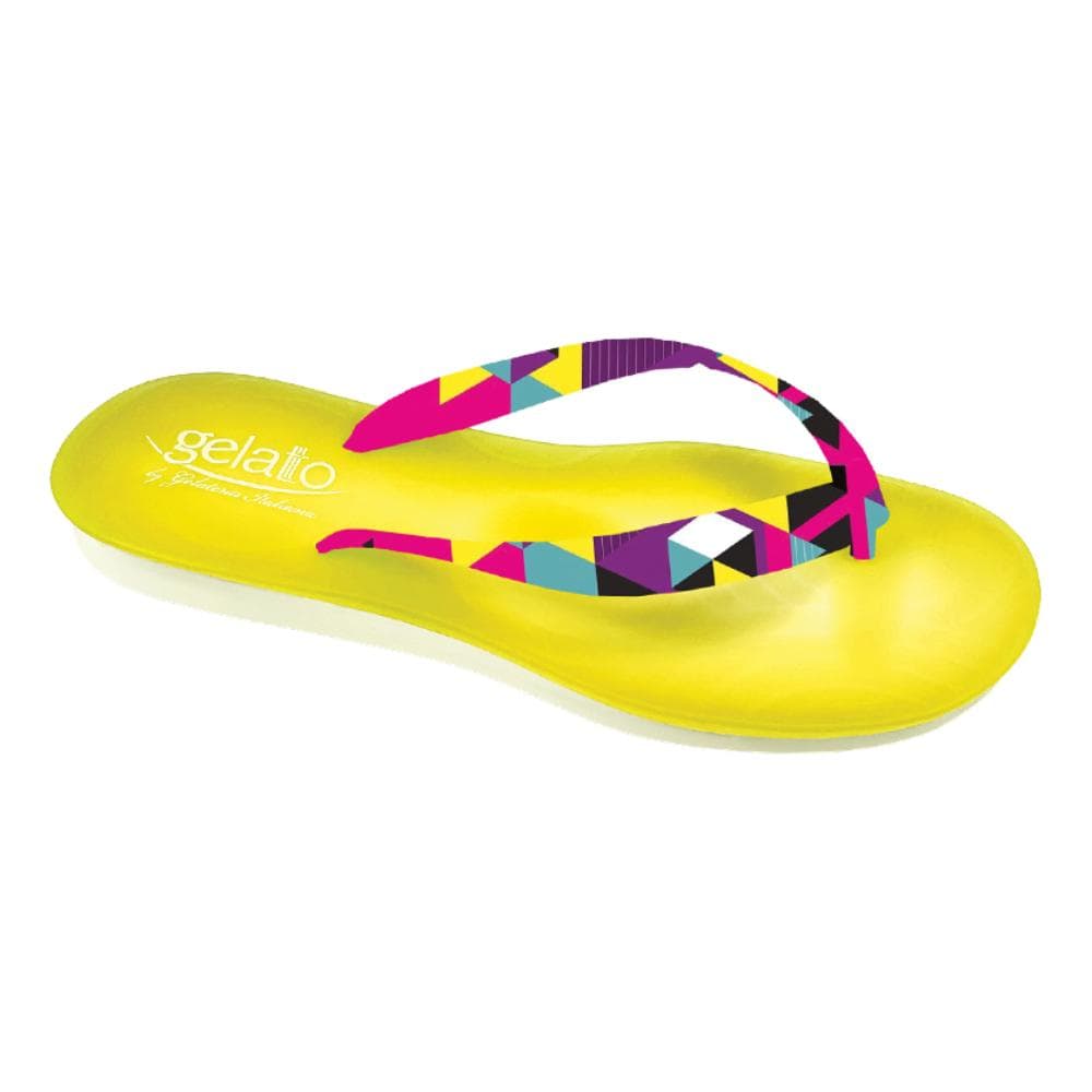 INFRADITO GELATO GEOMETRIC CON PLANTARE INDOSSABILE IN GEL YELLOW 35/36