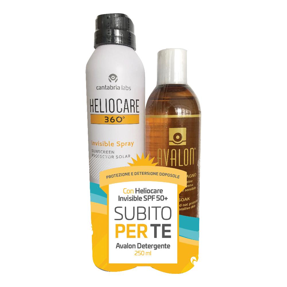 Heliocare Invisible Spray 50+ 200 ml + Avalon Detergente Fluido 250 ml