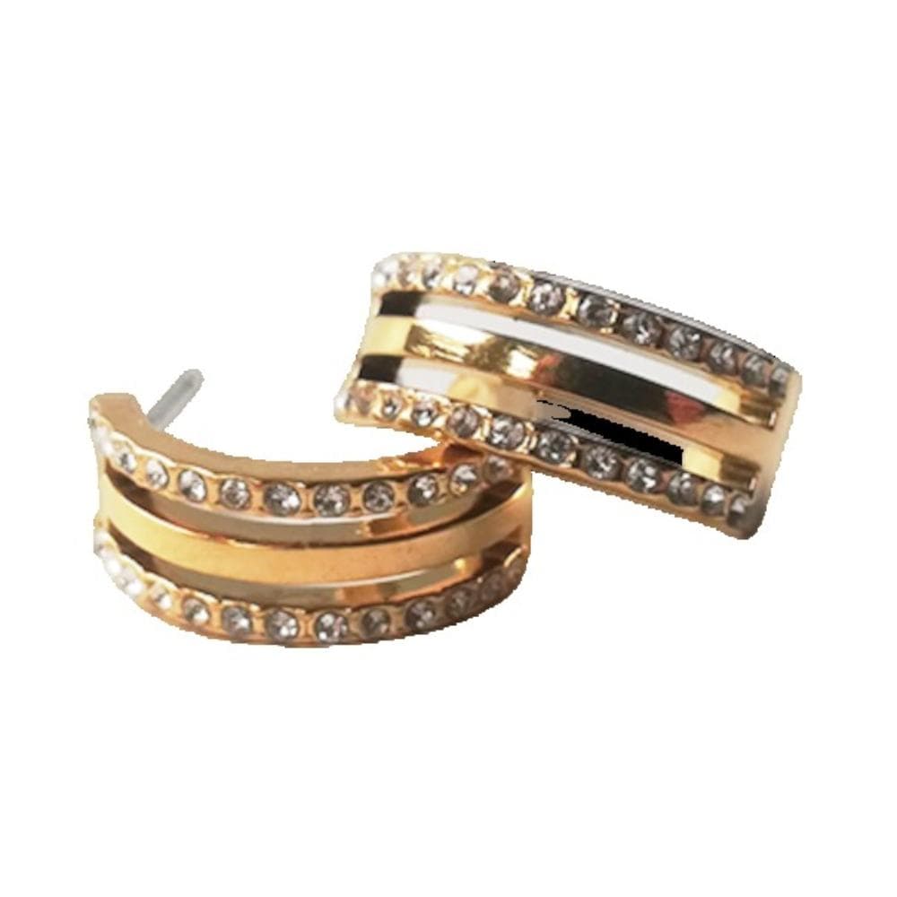 BJT203 ORECCHINI MIAMI GOLD STAINLESS STEEL