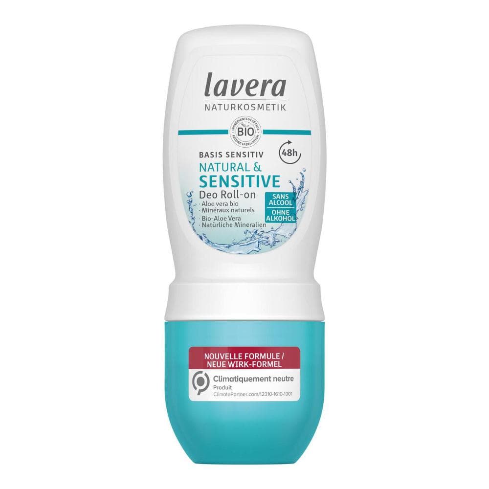 Lavera Basis Sensitiv Deodorante Roll-On Naturale per Pelle Sensibile, 50ml
