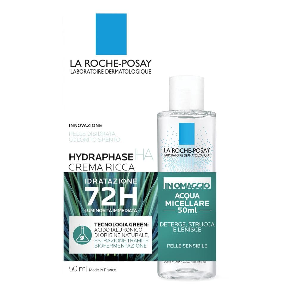 Hydraphase ha riche crema ricca 50 ml + acqua micellare ultra 50 ml omaggio