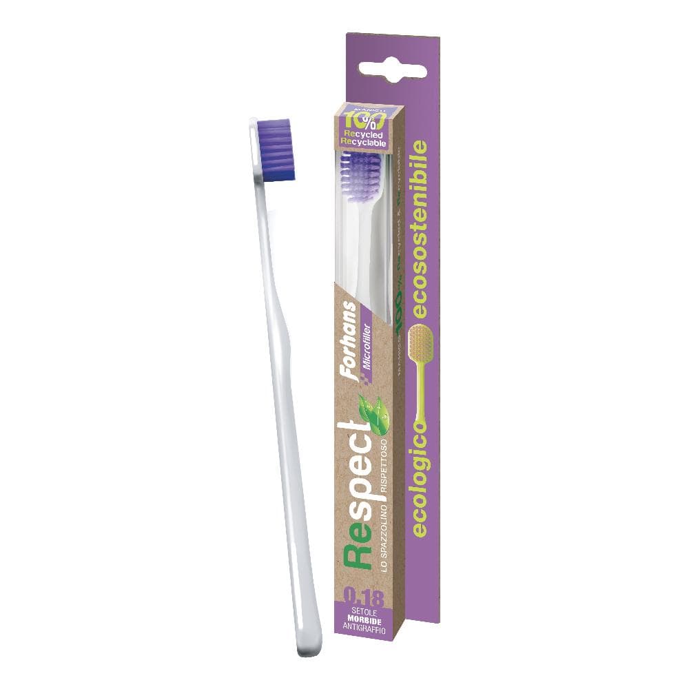 Forhans Respect - Spazzolino Ecologico 0.18 con Setole Morbide, 1 Pezzo