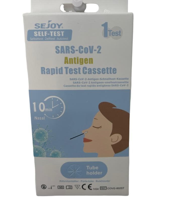 TEST ANTIGENICO RAPIDO COVID-19 SEJOY AUTODIAGNOSTICO DETERMINAZIONE QUALITATIVA ANTIGENI SARS-COV-2 IN TAMPONI NASALI MEDIANTE IMMUNOCROMATOGRAFIA