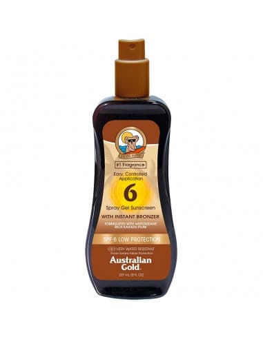 Australian Gold Instant Bronzer Spray Solare in Gel SPF6, 237ml