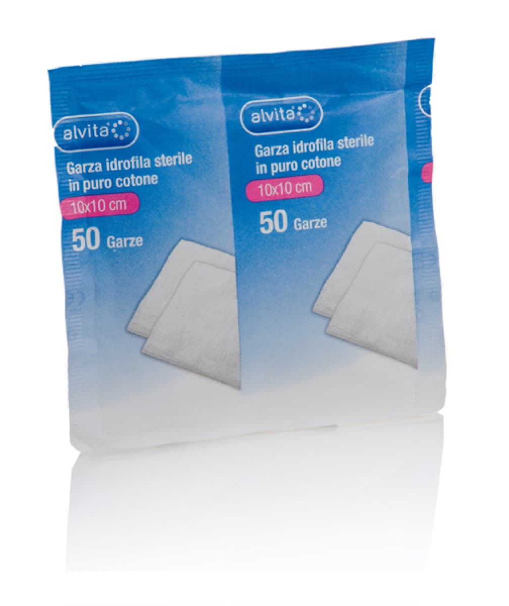 ALVITA GARZA STER 10X10CM 50PZ