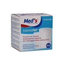 Cerotto Meds Farmatessuto Non Tessuto Tessuto Non Tessuto Fix Ipoallergenico Adesivo 500x5 cm