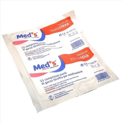 GARZA MEDS 12/8 20X20CM 25PZ