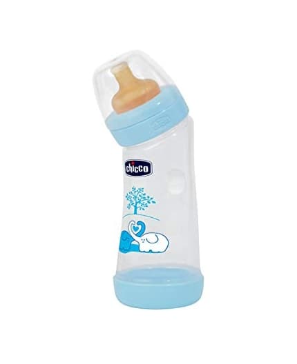 Chicco biberon well being angolato in polipropilene boy da 250 ml normal lattice