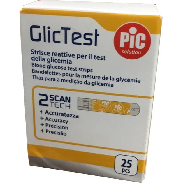 PIC STRISCE GLICTEST 25PZ