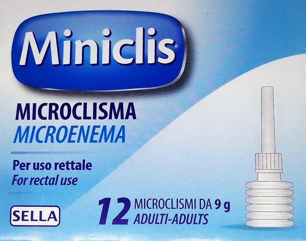 Miniclis Adulti 12 Microclismi 9g - Sollievo Intestinale Rapido